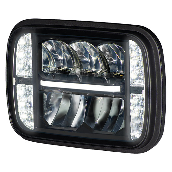 5 × 7 in. Rectangular LED Headlight with Heated Lens & Auxiliary Bars – part number 09-160600105