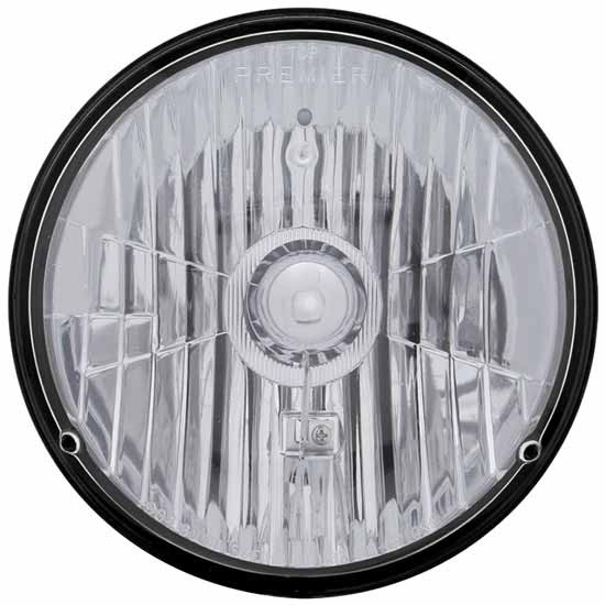 7 in. Round Crystal Headlight & Halogen Bulb for Peterbilt 359, 378, 379, 388, & 389 – part number 09-1606036, photo 1 of 4