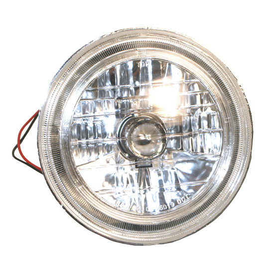 7 in. Round Crystal Headlight with Halo Feature – part number 09-1606094, photo 1 of 2