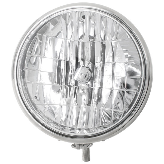 9½ in. Stainless Steel Single Round Headlight Assembly with 9007 Bulb – part number 09-1606098, photo 1 of 2