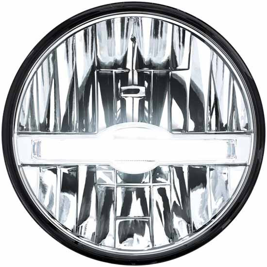 7 in. Round High Power LED Dual Function Headlight with White LED Position Light Bar – 2000 Lumen High Beam – part number 29-160600353, photo 1 of 3