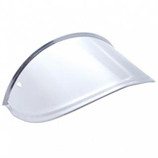 7 in. Stainless Steel Visor for Round Headlight – Drop Style – part number 29-160600390