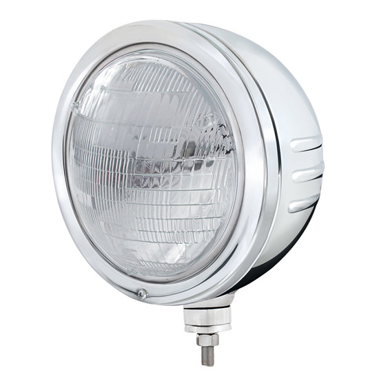 7 in. Stainless Steel Bullet Embossed Stripe 6014 Seal Beam Headlight – part number 29-16060275, photo 1 of 2