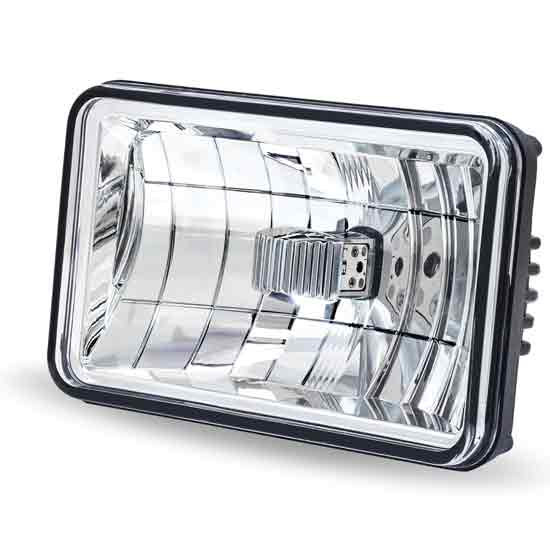 LED Reflector Headlight with Black Aluminum Housing 4 × 6 in. – part number PPR_200894