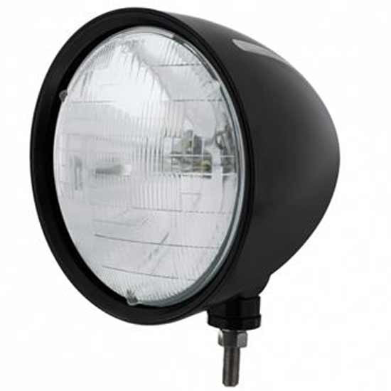 Black Billet Style Groove Headlight with Halogen Seal Beam – part number PPR_203128