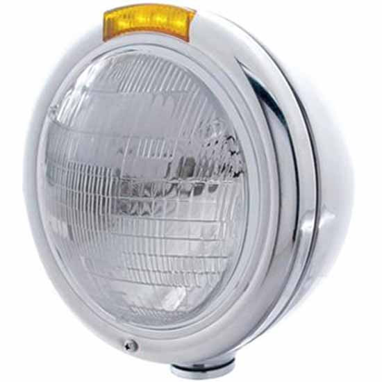 Classic Headlight with H6014 Halogen Sealed Beam Bulb, LED Turn Signal Light – part number PPR_204549