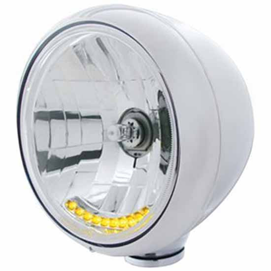 Guide 682-C Headlight with H4 Halogen Bulb, 10 Amber LED Accent Lights – part number PPR_204560
