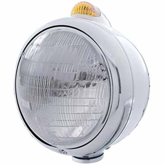Chrome Guide 682-C Headlight H4 with Dual Function Top Mount Light – part number PPR_204581