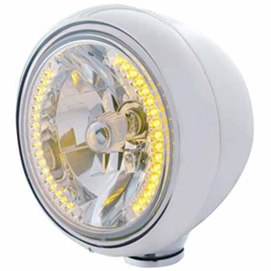 Guide 682-C Headlight with H4 Halogen Bulb, 5 LED Top Mount Light – part number PPR_204584