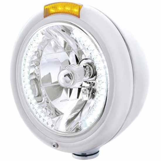 Chrome Classic Peterbilt Style Headlight with H4 Halogen Bulb – part number PPR_204652