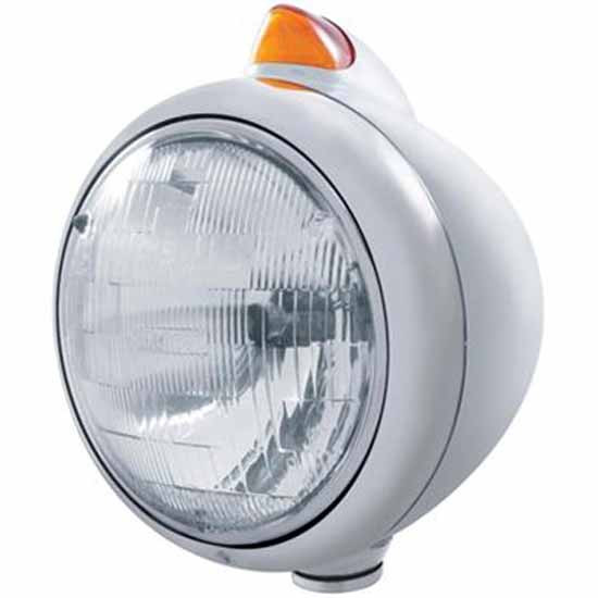 Chrome Guide 682-C Headlight with H6024 Halogen Bulb, 5 Diode Original Style Signal Light – part number PPR_204666