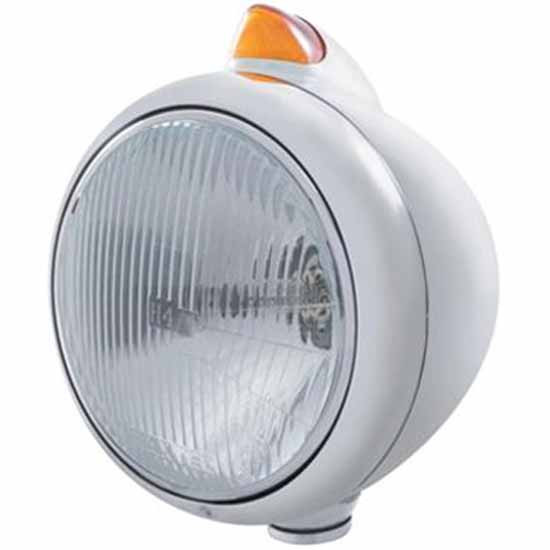 Chrome Guide 682-C Headlight with H4 Halogen Bulb, 5 Diode Original Style Signal Light – part number PPR_204667