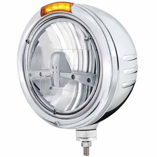 Stainless Classic Embossed Stripe 5 Diode Headlight with 4 Diode Dual Function Signal Light – part number PPR_204677
