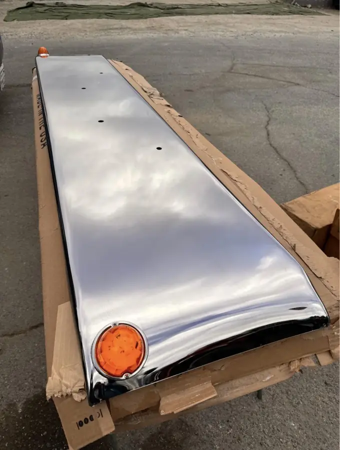 19 in. Rolled End Texas Chrome Bumper for Peterbilt 389 – part number PTD-2021