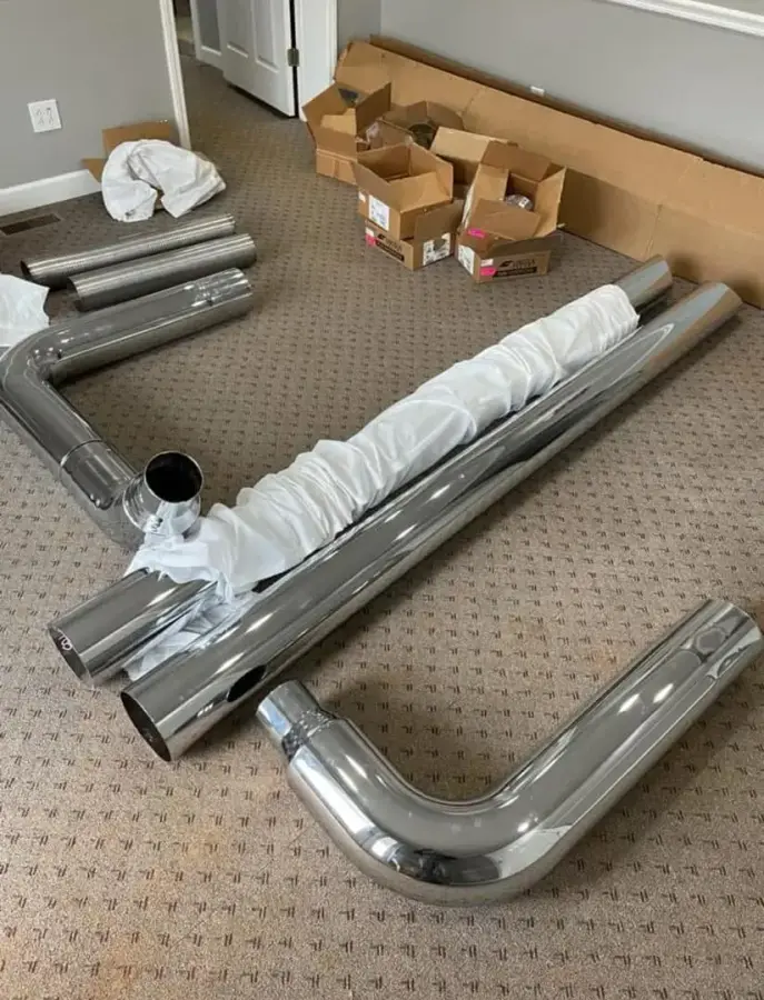 379/389 Glider 7 in. Lincoln Chrome Stainless Steel Stacks – part number PTD-2051