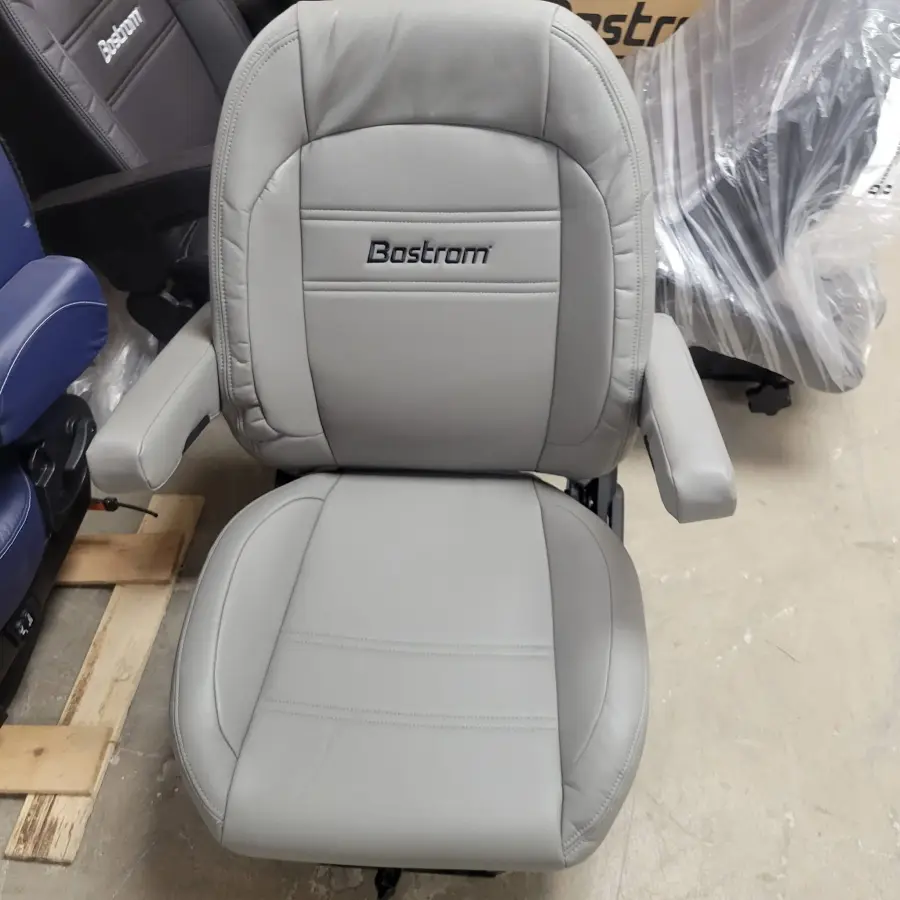 Gray Bostrom Pro Ride Leather Seat – part number PTD-2163, photo 1 of 2