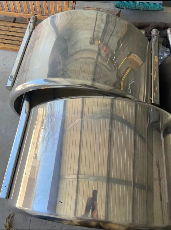 Used Single Hump Stainless Semi Fenders – part number PTD-2284, photo 1 of 4