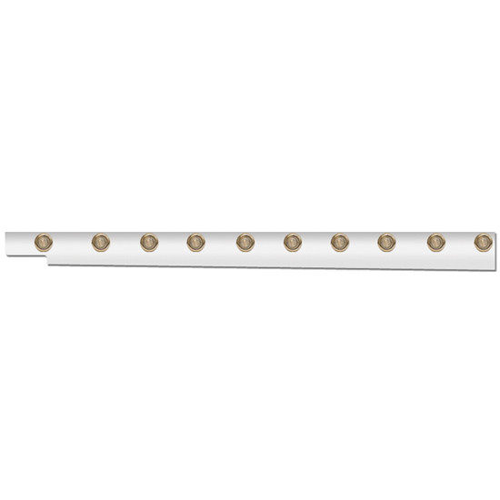 4 in. Wide Cab Panel with 10 Clear Lens Amber Bullseye Lights for Peterbilt 579 – part number 01-0912006L001