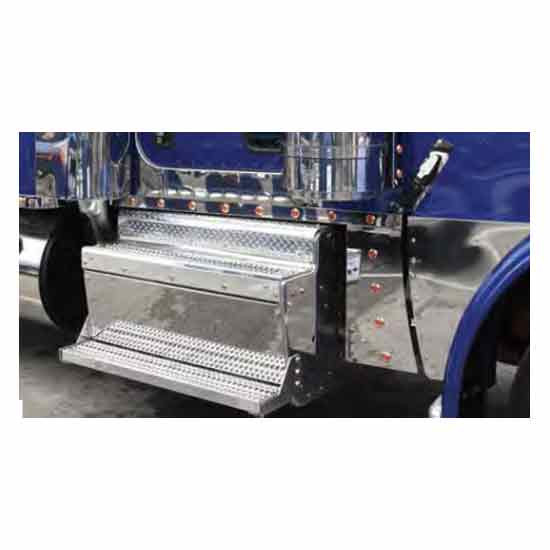 2.25 in. Stainless Steel Wide Cab Panel with 12 H3 Light Holes for Peterbilt 389 – part number 01-09123177