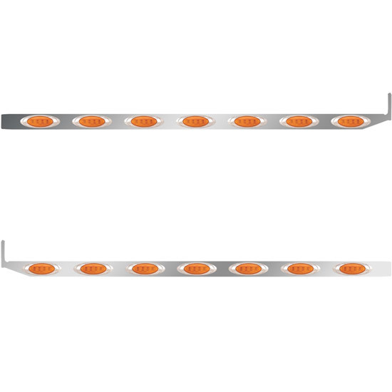 2.5 × 72 in. Sleeper Panel with 7 P1 Amber/Amber LED Lights for Peterbilt 567, 579 with Extenders – Pair – part number 01-101200009