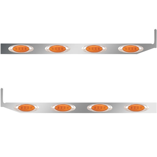 2.5 × 44 in. Sleeper Panel with 4 P1 Amber/Amber LED Lights for Peterbilt 567, 579 – Pair – part number 01-101200014
