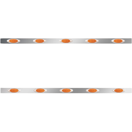 4 × 72 in. Sleeper Panel with 5 P1 Amber/Amber LED Lights for Peterbilt 567, 579 – Pair – part number 01-101200023