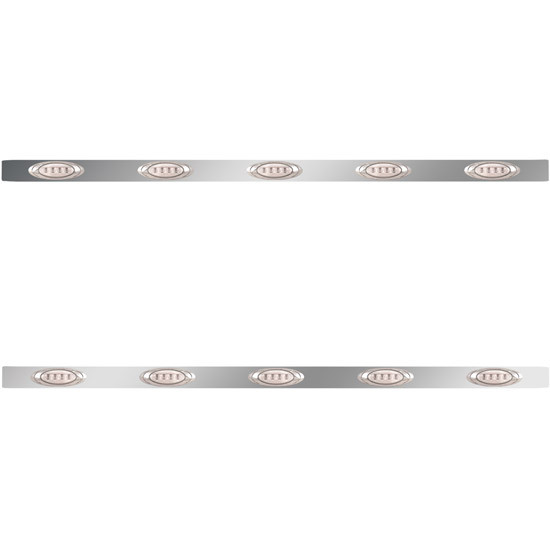 4 × 72 in. Sleeper Panel with 5 P1 Amber/Clear LED Lights for Peterbilt 567, 579 – Pair – part number 01-101200024