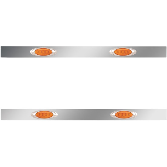 2.5 × 44 in. Sleeper Panel with 2 P1 Amber/Amber LED Lights for Peterbilt 567, 579 – Pair – part number 01-101200026