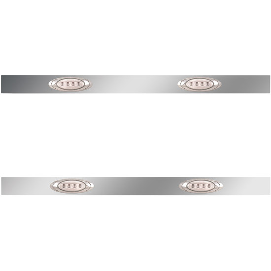 2.5 × 44 in. Sleeper Panels with 2 P1 Lights, Amber LED, Clear Lens for Peterbilt 567, 579 – part number 01-101200027