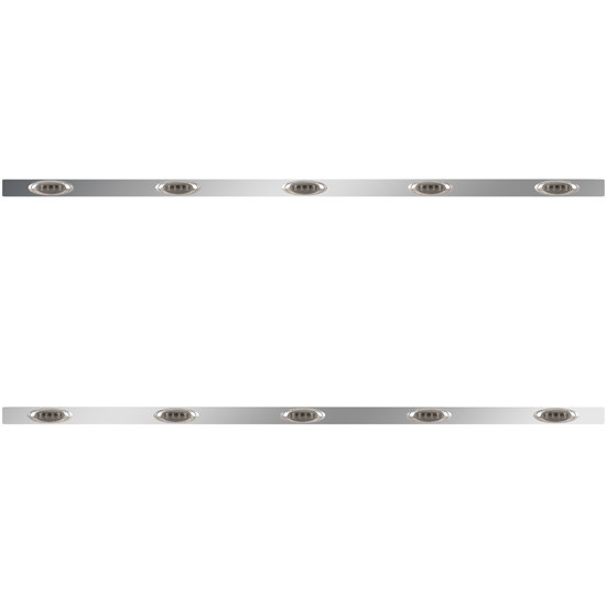 2.5 × 80 in. Sleeper Panel with 5 P1 Amber/Smoked LED Lights for Peterbilt 567, 579 – Pair – part number 01-101200035