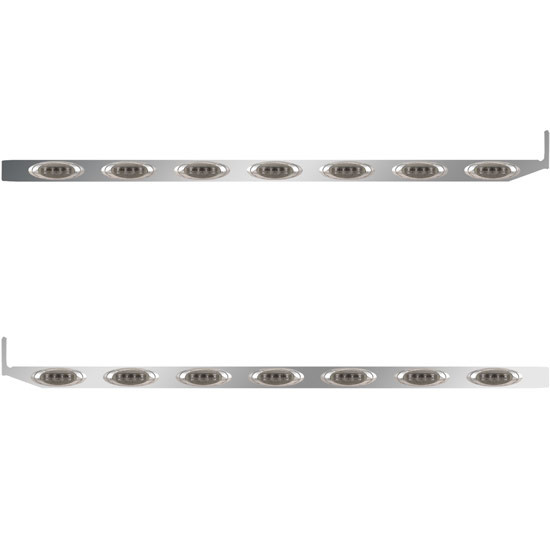 4 × 72 in. Sleeper Panel with 7 P1 Amber/Smoked LED Lights for Peterbilt 567, 579 – Pair – part number 01-101200039