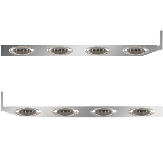 2.5 × 44 in. Sleeper Panel with 4 P1 Amber/Smoked LED Lights for Peterbilt 567, 579 – Pair – part number 01-101200040