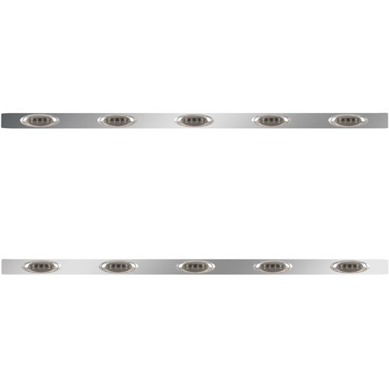 2.5 × 72 in. Sleeper Panel with 5 P1 Amber/Smoked LED Lights for Peterbilt 567, 579 – Pair – part number 01-101200041