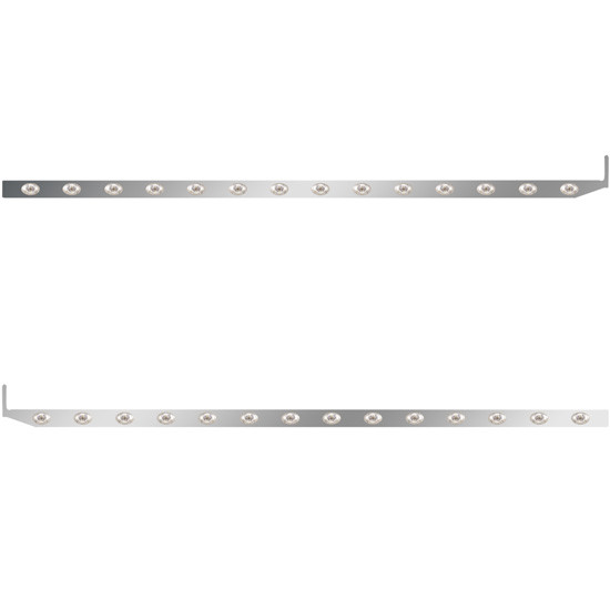 2.5 × 80 in. Sleeper Panel with 14 P3 Amber/Clear LED Lights for Peterbilt 567, 579 – Pair – part number 01-101200042