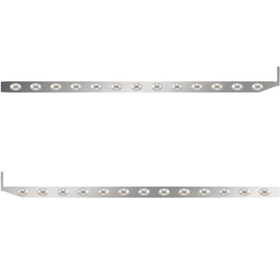 2.5 × 72 in. Sleeper Panel with 13 P3 Amber/Clear LED Lights for Peterbilt 567, 579 – Pair – part number 01-101200044