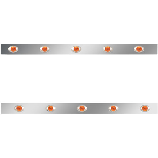 2.5 × 44 in. Sleeper Panel with 5 P3 Amber/Amber LED Lights for Peterbilt 567, 579 – Pair – part number 01-101200047