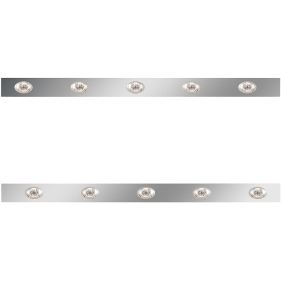 2.5 × 44 in. Sleeper Panel with 5 P3 Amber/Clear LED Lights for Peterbilt 567, 579 – Pair – part number 01-101200048