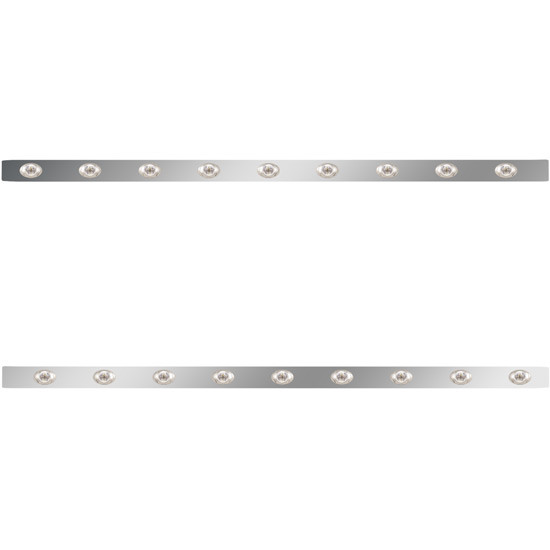 2.5 × 72 in. Sleeper Panel with 9 P3 Amber/Clear LED Lights for Peterbilt 567, 579 – Pair – part number 01-101200050