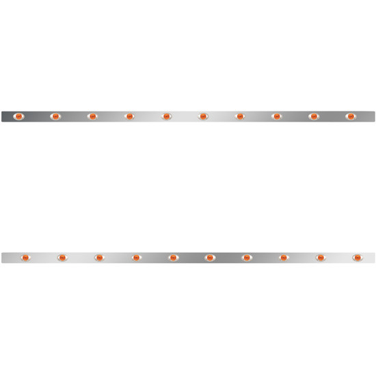 2.5 × 80 in. Sleeper Panel with 10 P3 Amber/Amber LED Lights for Peterbilt 567, 579 – Pair – part number 01-101200051