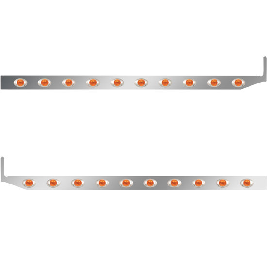2.5 × 58 in. Sleeper Panel with 10 P3 Amber/Amber LED Lights for Peterbilt 567, 579 – Pair – part number 01-101200053