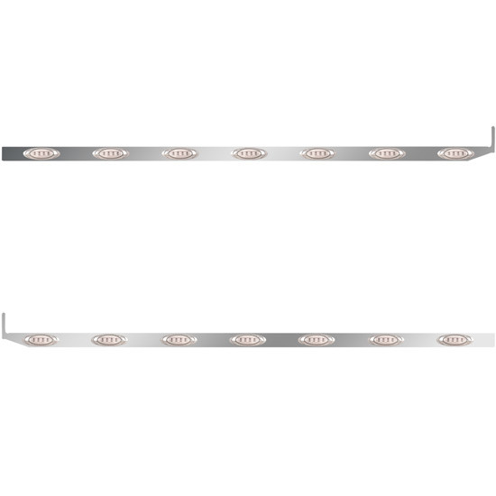 2.5 × 80 in. Sleeper Panel with 7 P1 Amber/Clear LED Lights for Peterbilt 579 – Pair – part number 01-101200060