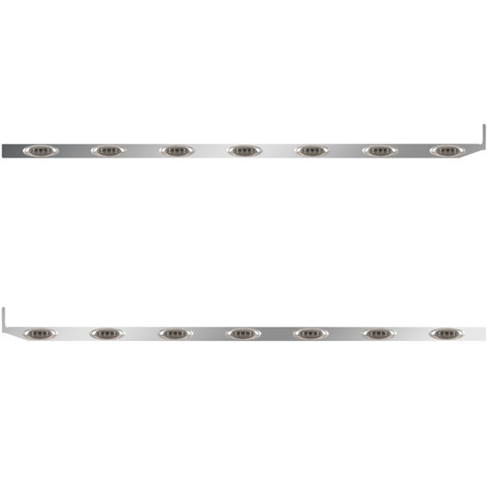 2.5 × 80 in. Sleeper Panel with 7 P1 Amber/Smoked LED Lights for Peterbilt 579 – Pair – part number 01-101200061