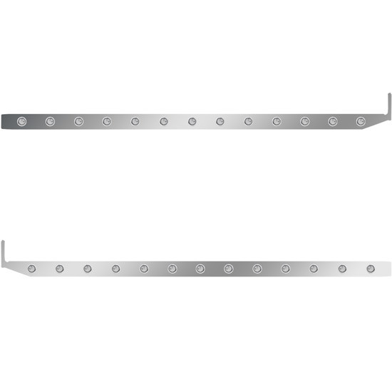 2.5 × 72 in. Sleeper Panel with 13 × ¾ in. Amber/Clear LED Lights for Peterbilt 567, 579 – Pair – part number 01-101200069