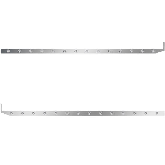 2.5 × 80 in. Sleeper Panel with 14 × ¾ in. Amber/Clear LED Lights for Peterbilt 567, 579 – Pair – part number 01-101200070