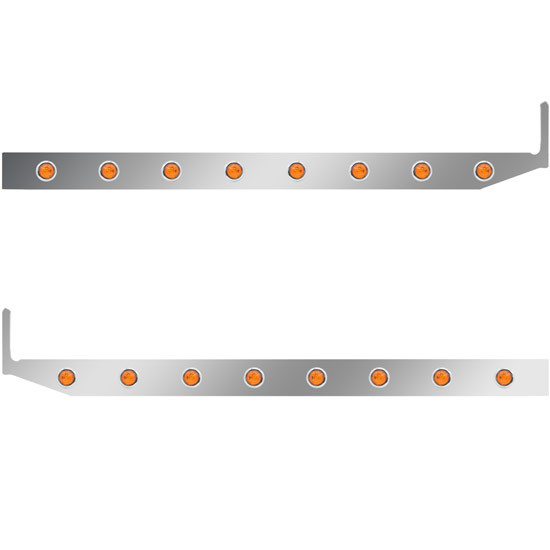 2.5 × 44 in. Sleeper Panel with 8 × ¾ in. Amber/Amber LED Lights for Peterbilt 567, 579 – Pair – part number 01-101200071