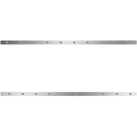 2.5 × 80 in. Sleeper Panel with 10 × ¾ in. Amber/Amber LED Lights for Peterbilt 567, 579 – Pair – part number 01-101200079