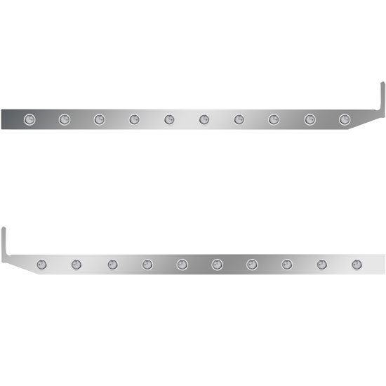 2.5 × 58 in. Sleeper Panel with 10 × ¾ in. Amber/Clear LED Lights for Peterbilt 567, 579 – Pair – part number 01-101200082