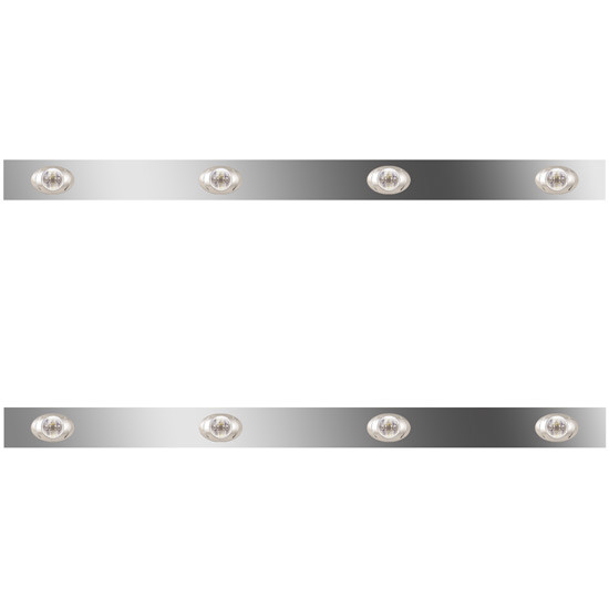 3 in. Sleeper Panels with 6 P3 Amber/Clear LED Lights for Peterbilt with 36/44 in. Unibilt Sleeper No Extenders – part number 01-101200109