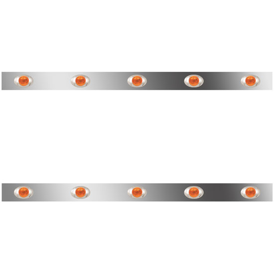 3 in. Sleeper Panels with 10 P3 Amber/Amber LED Lights for Peterbilt with 36/44 in. Unibilt Sleeper No Extenders – part number 01-101200111