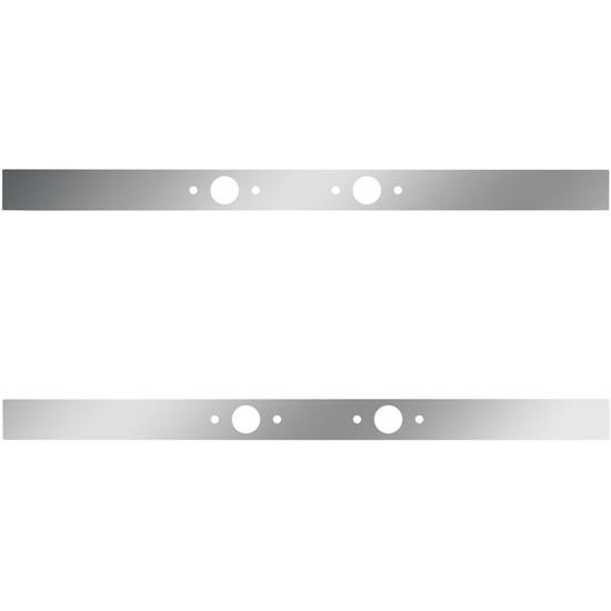 44 in. Stainless Sleeper Panel without Extension with 4 P1 Light Holes for Peterbilt 567, 579 – part number 01-101200311